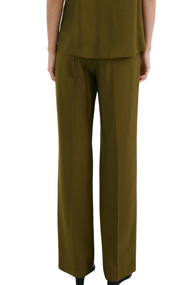 MANGO Mid Rise Straight Leg Pants, Alternate, color, Green