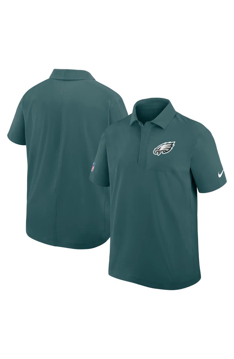 Nike Men's Nike Midnight Green Philadelphia Eagles Sideline City Pride Woven Performance Polo, Alternate, color, Green
