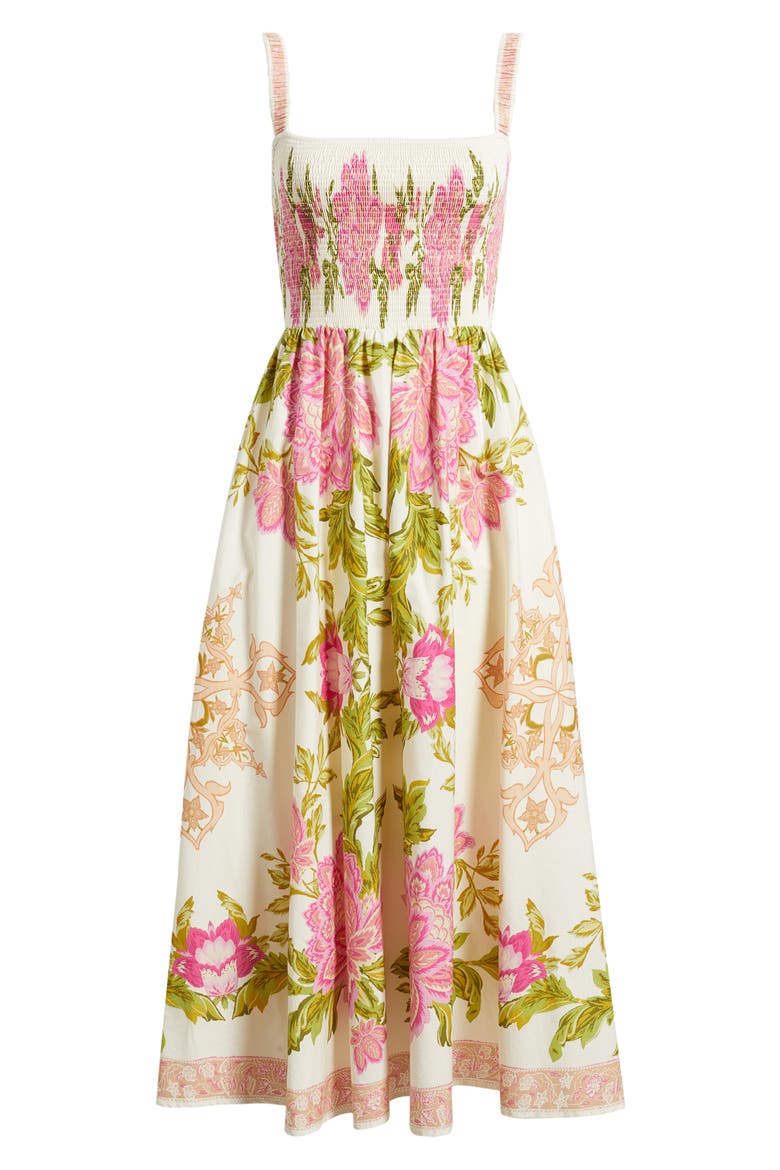 Floral Cotton Sundress, Alternate, color, IVORY