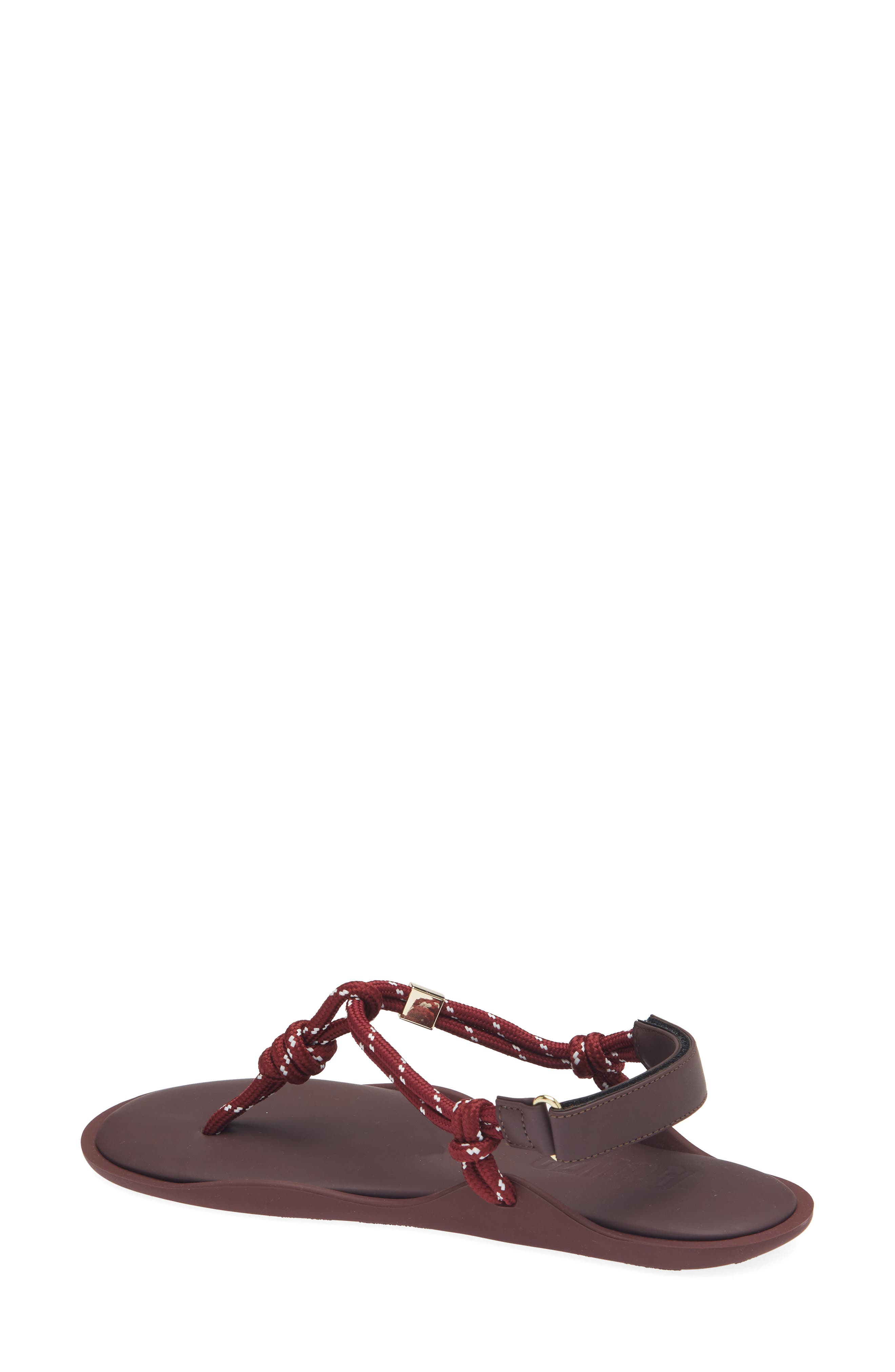 Cord Water Repellent Slingback Thong Sandal, Alternate, color, BORDEAUX