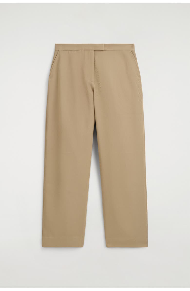 COS Wool-Twill Straight-Leg Pants, Alternate, color, Beige
