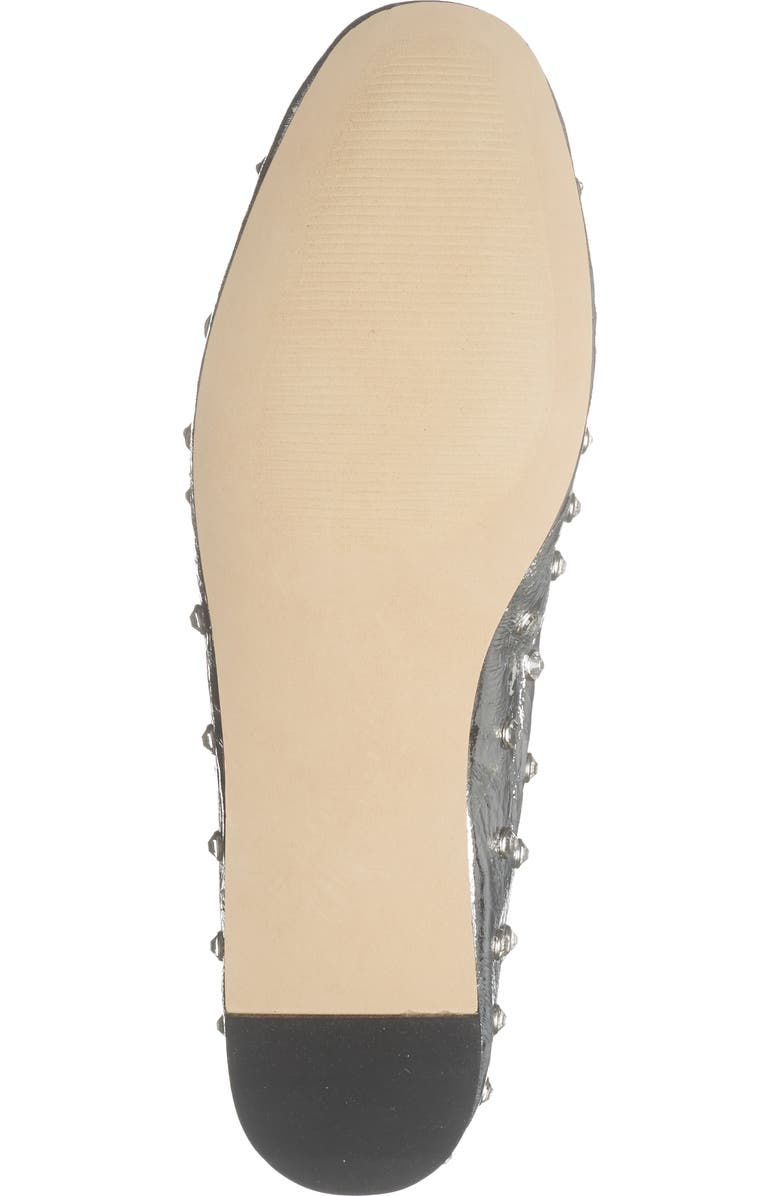 Steve Madden Leni Rhinestone Embellished Flat, Alternate, color, Silver