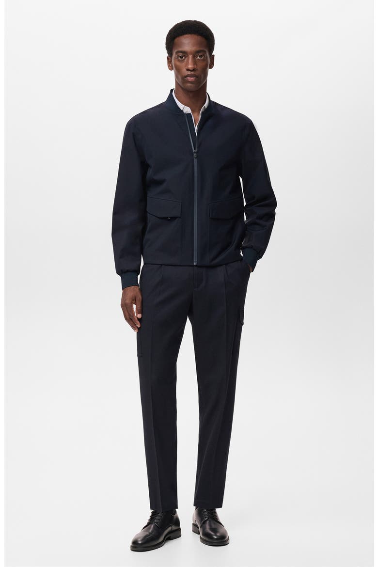 Slim Fit Thermolite® Pleated Cargo Pants, Alternate, color, NAVY