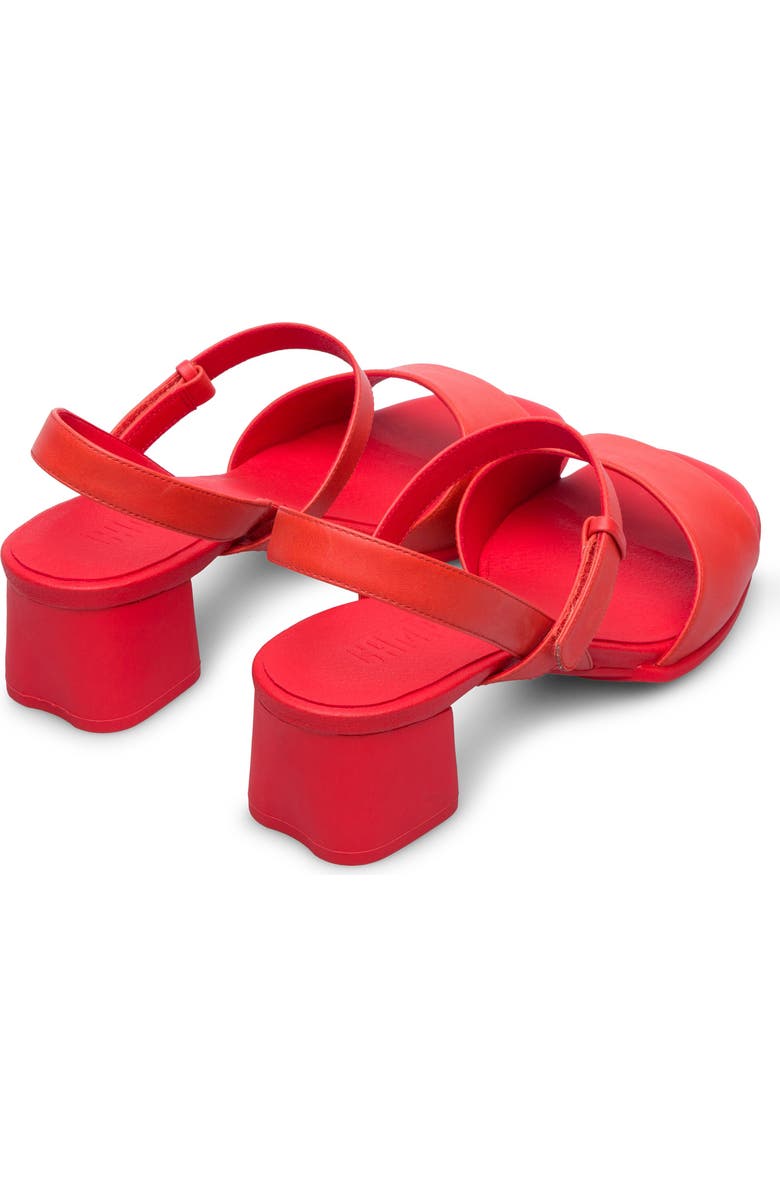 Camper Katie Block Heel Sandal, Alternate, color, Bright Red