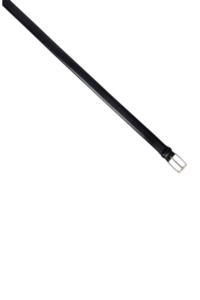 Rectangular buckle leather belt, Alternate, color, Black