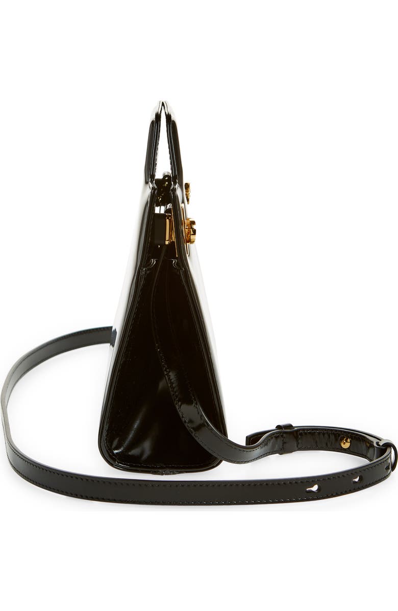 FERRAGAMO Wanda Mini Leather Top-Handle Bag, Alternate, color, Nero