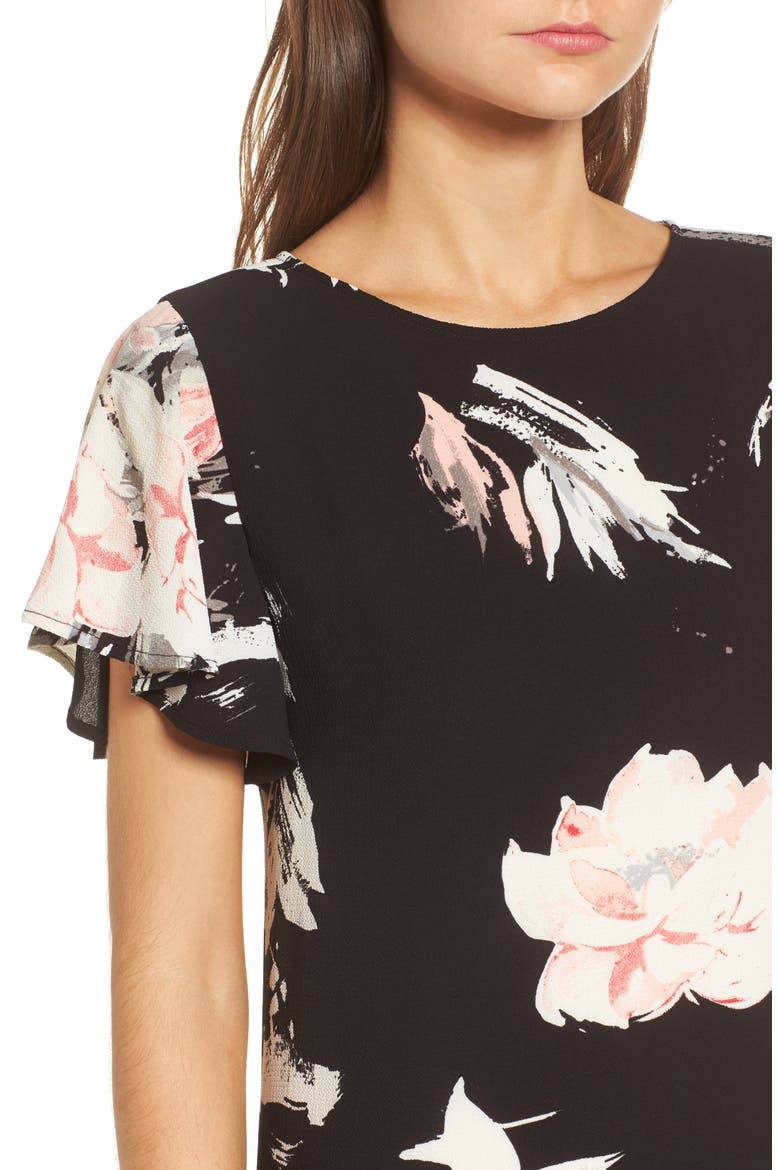 Ruffle Minidress, Alternate, color, BLACK FIERCE EDGE FLORAL