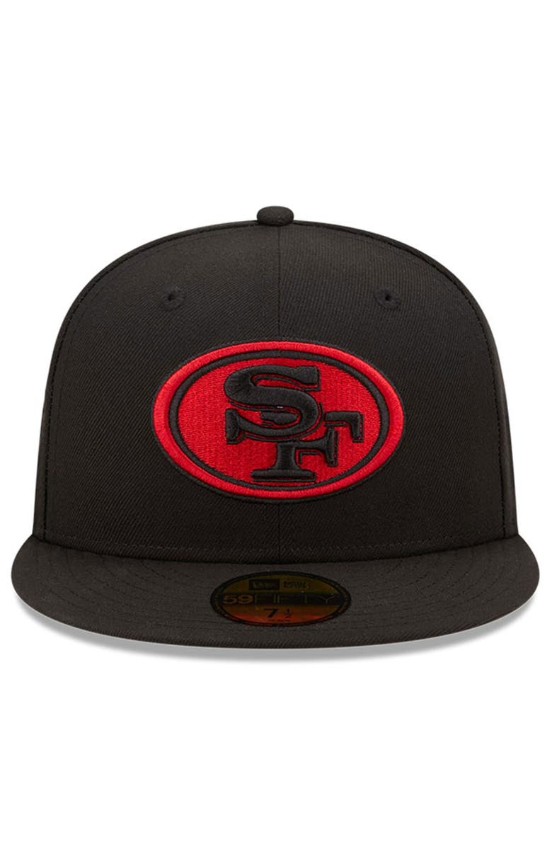 New Era Men's New Era Black San Francisco 49ers Team 59FIFTY Fitted Hat, Alternate, color,