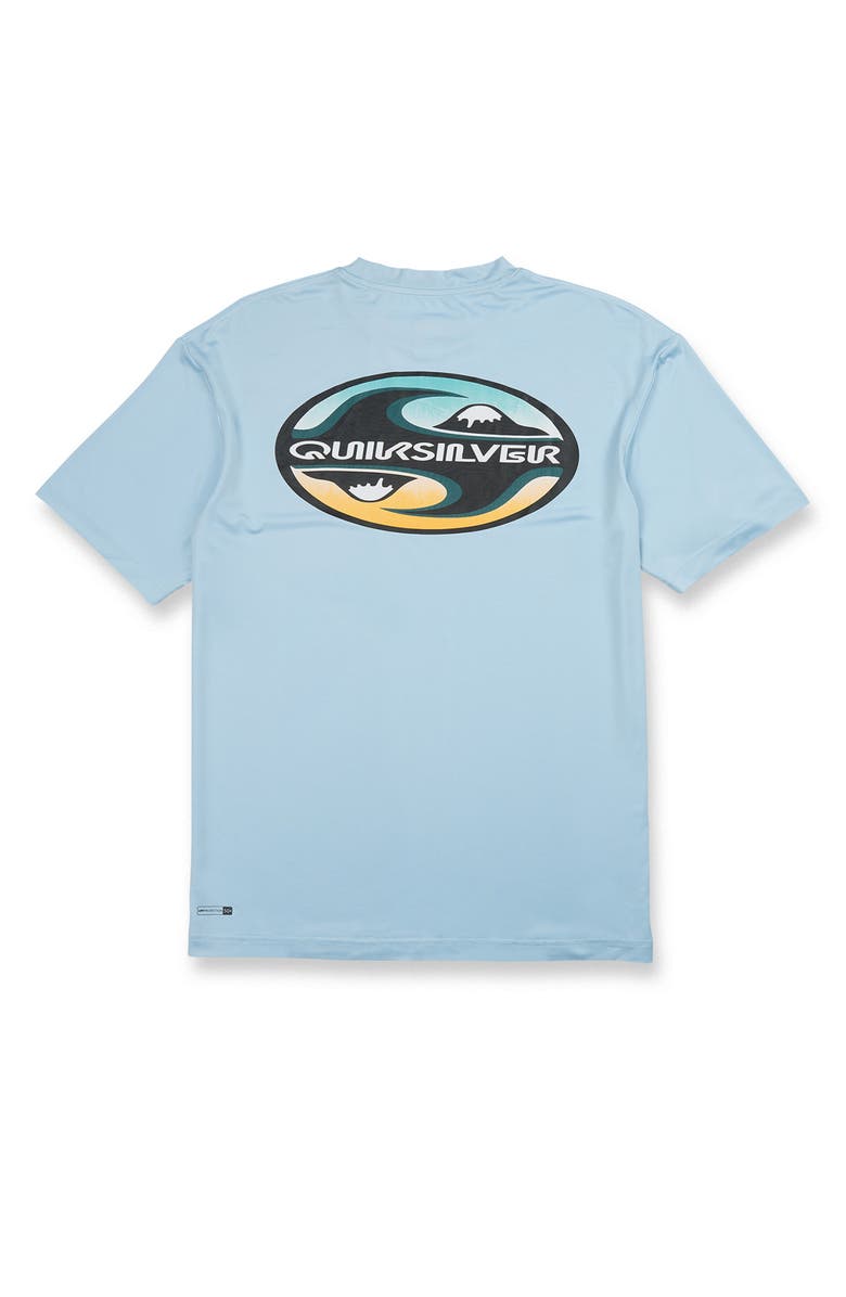 Quiksilver All Day Short Sleeve Rashguard, Alternate, color, Skyway