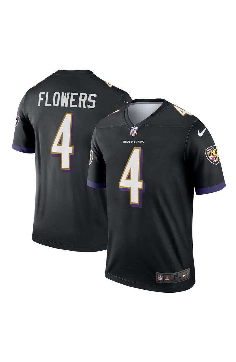 Nike Men's Nike Zay Flowers Black Baltimore Ravens Alternate Legend Jersey, Main, color, Black