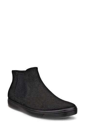 Ecco Sneaker Chelsea Boot In Black