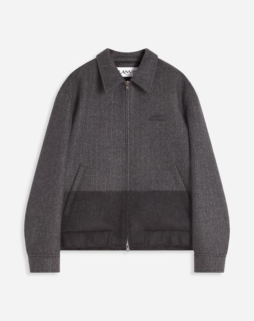Lanvin Two-tone Bomber Jacket In Black/anthracite