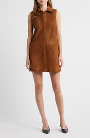 FRAME The City Suede Sleeveless Dress