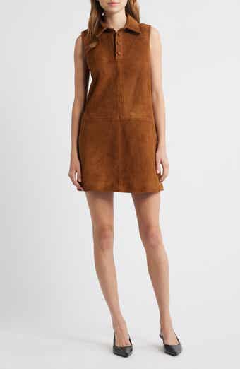 FRAME The City Suede Sleeveless Dress