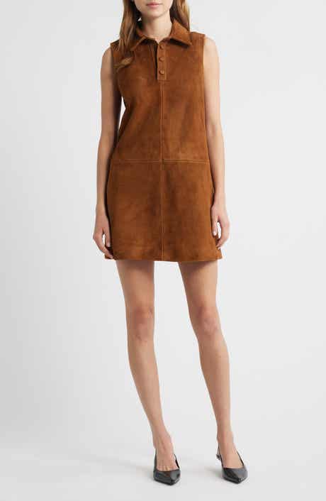 FRAME The City Suede Sleeveless Dress