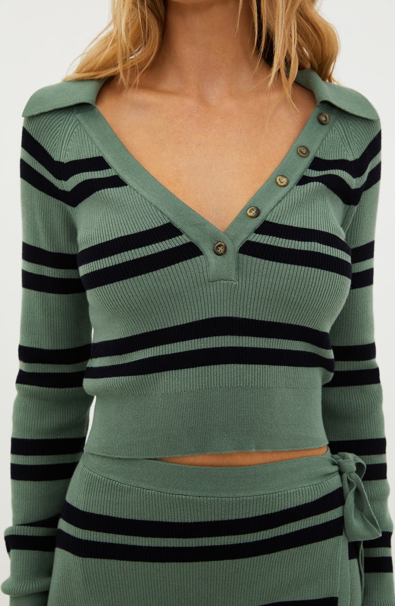 Beach Riot Catalina Stripe Crop Sweater, Alternate, color,