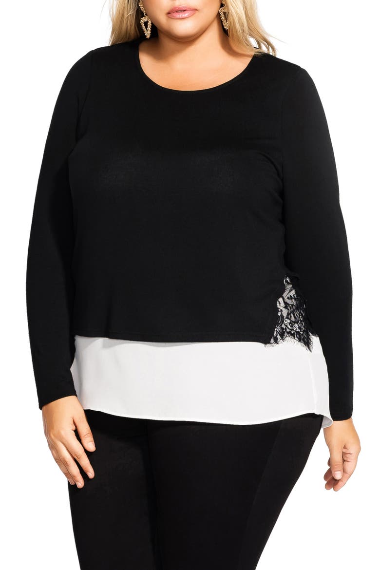 Effortless Top, Main, color, BLACK / IVORY