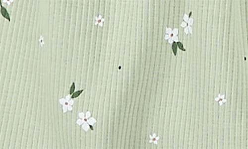 FIRSTS BY PETIT LEM FIRSTS BY PETIT LEM FLORAL LONG SLEEVE COTTON SKIRTED BODYSUIT