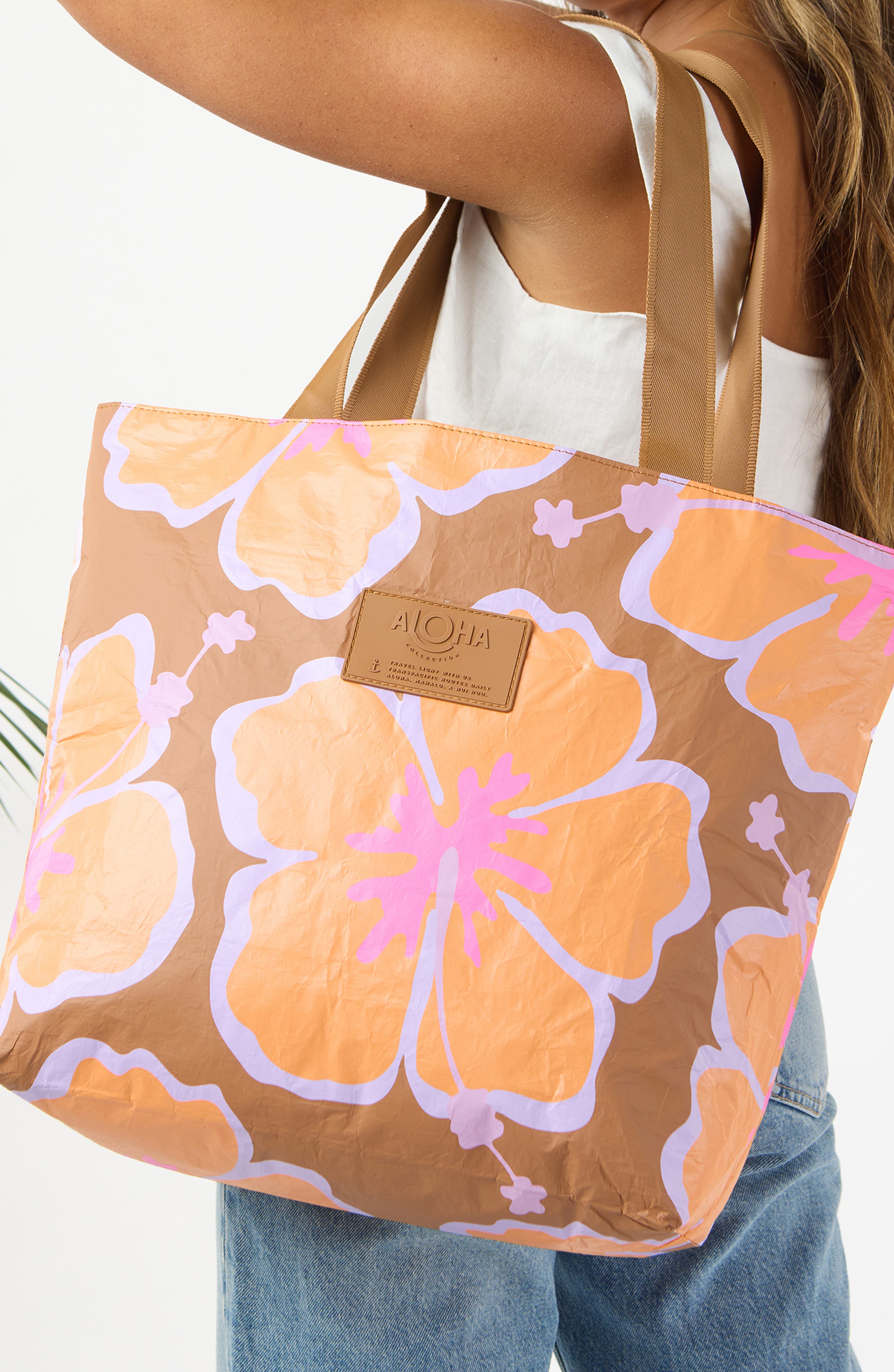 Aloha Collection Day Tripper Pua Waikiki Water Resistant Tyvek<sup>®</sup> Tote, Alternate, color, 