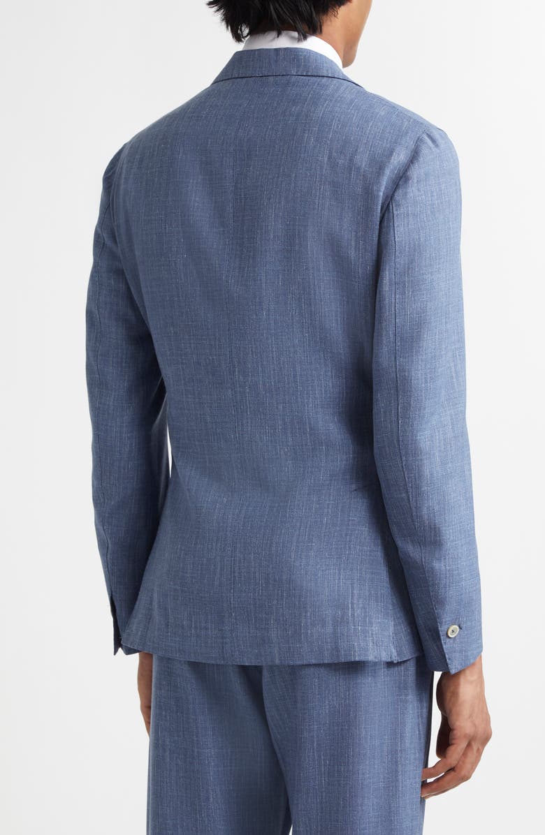 Eleventy Unstructured Linen & Wool Blend Sport Coat, Alternate, color, 08N Zucchero