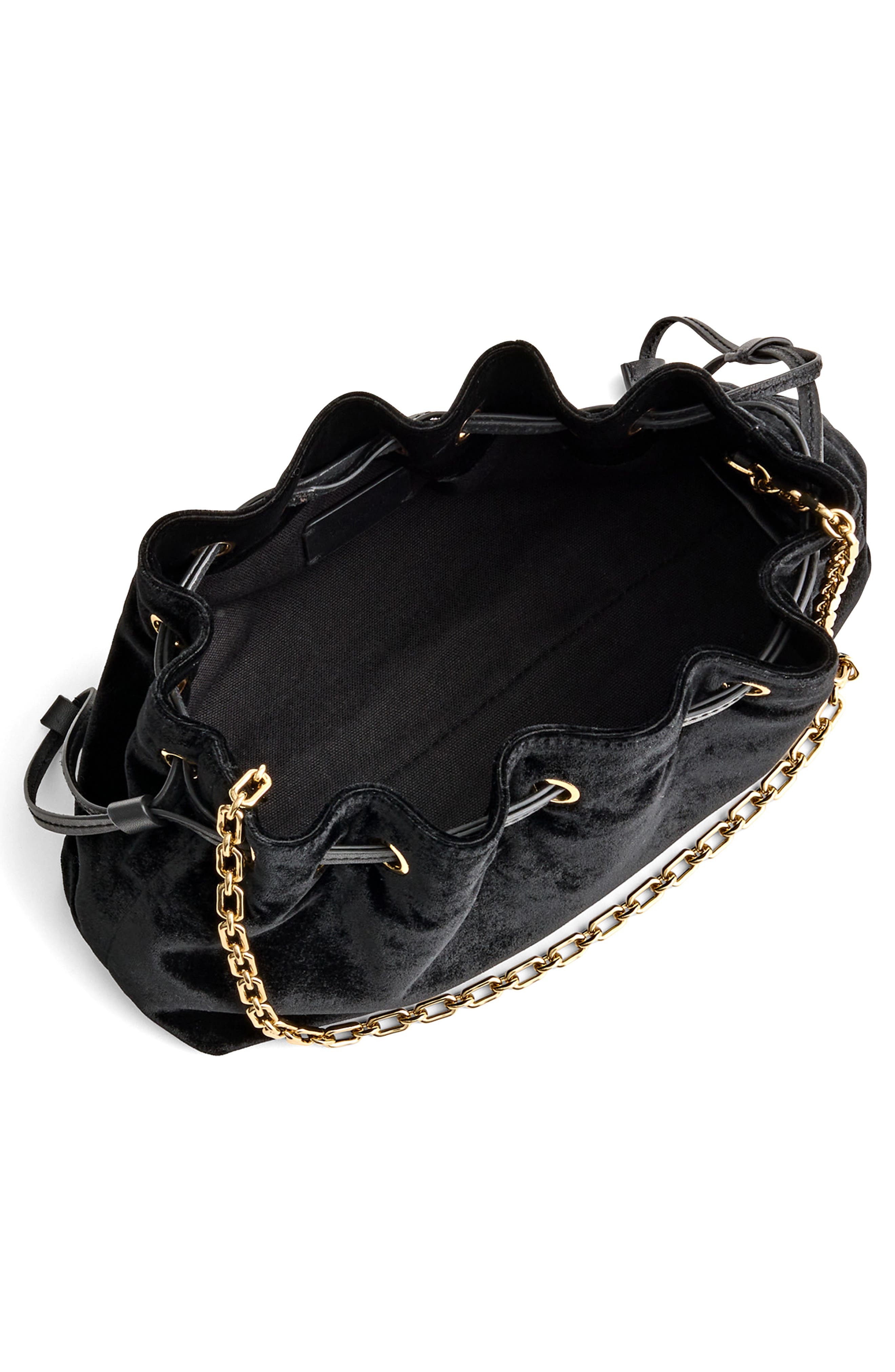 The Drawstring Clutch, Alternate, color, TRUE BLACK