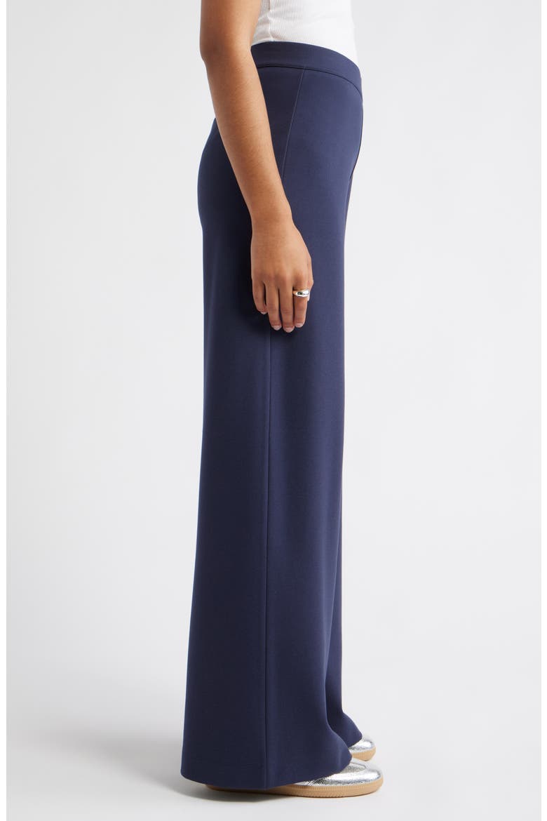 High Waist Wide Leg Ponte Pants, Alternate, color, NAVY ECLIPSE