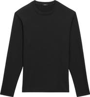 Theory｜ (Studio Jacquard Delroy Long Sleeve Tee (O12945 Theory Men's Delroy Long Sleeve in Studio T Jacq, Warm Ivory