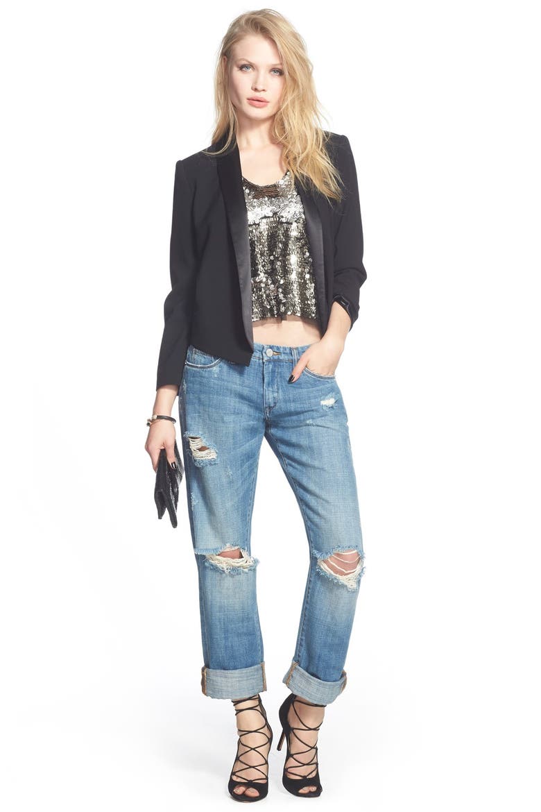 'Meant to Be' High Rise Distressed Boyfriend Jeans, Alternate, color, TOMBOY