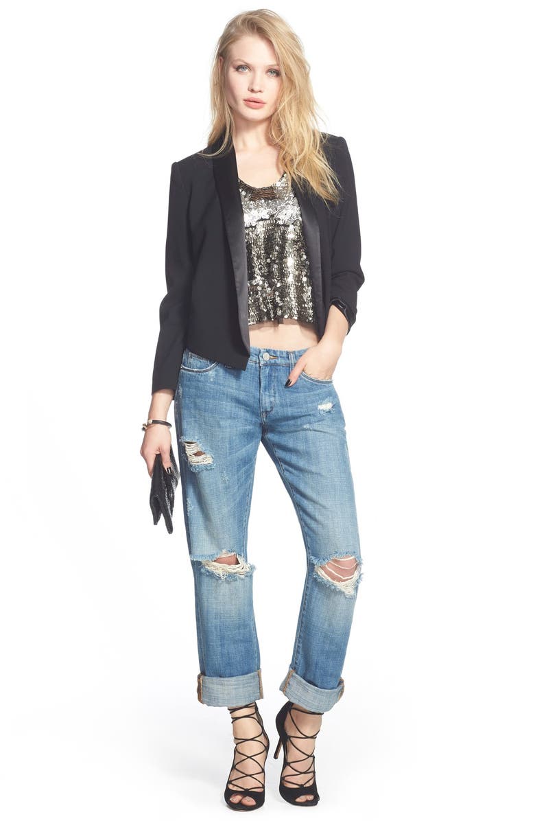 BLANKNYC 'Meant to Be' High Rise Distressed Boyfriend Jeans, Alternate, color, 