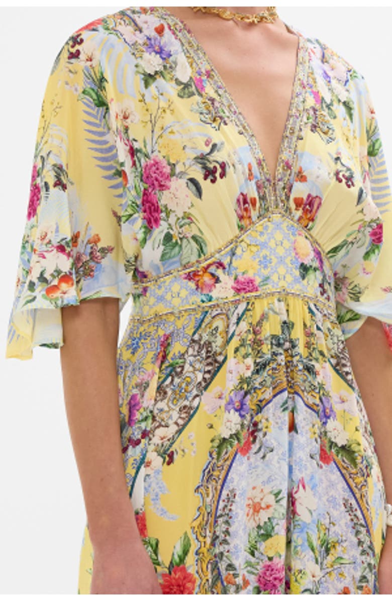 Camilla Waisted Dress With Hem Ruffle Flor Fantastica, Alternate, color, 