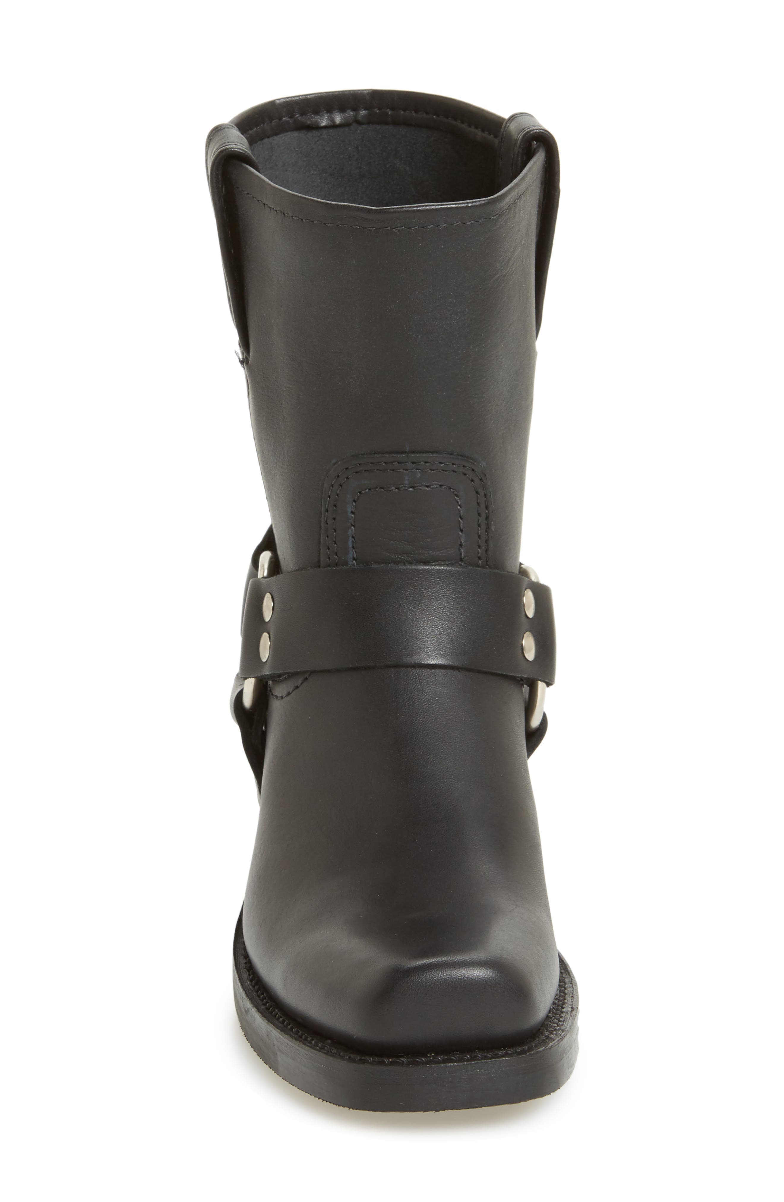 Harness Square Toe Engineer Boot, Alternate, color, BLACK LEATHER