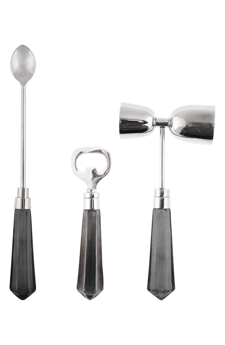 KARMA GIFTS Harper 3-Piece Bar Tools, Main, color, Gray