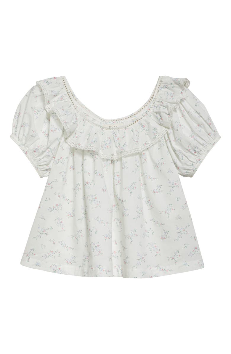 DÔEN Silvie Floral Puff Sleeve Organic Cotton, Alternate, color, Cottage Grove