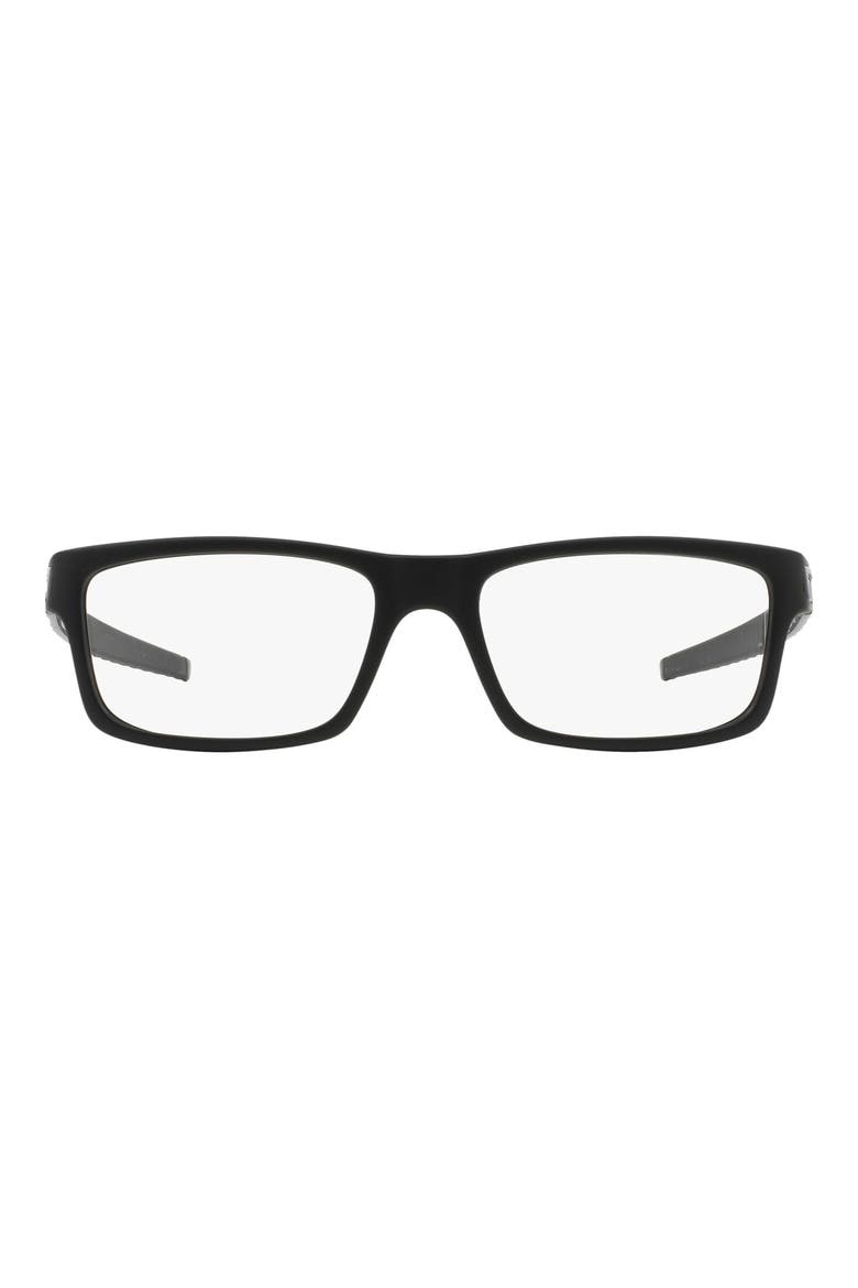 Currency 54mm Square Optical Glasses, Main, color, SATIN BLACK