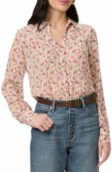 PAIGE Gardener Floral Silk Button-Up Shirt