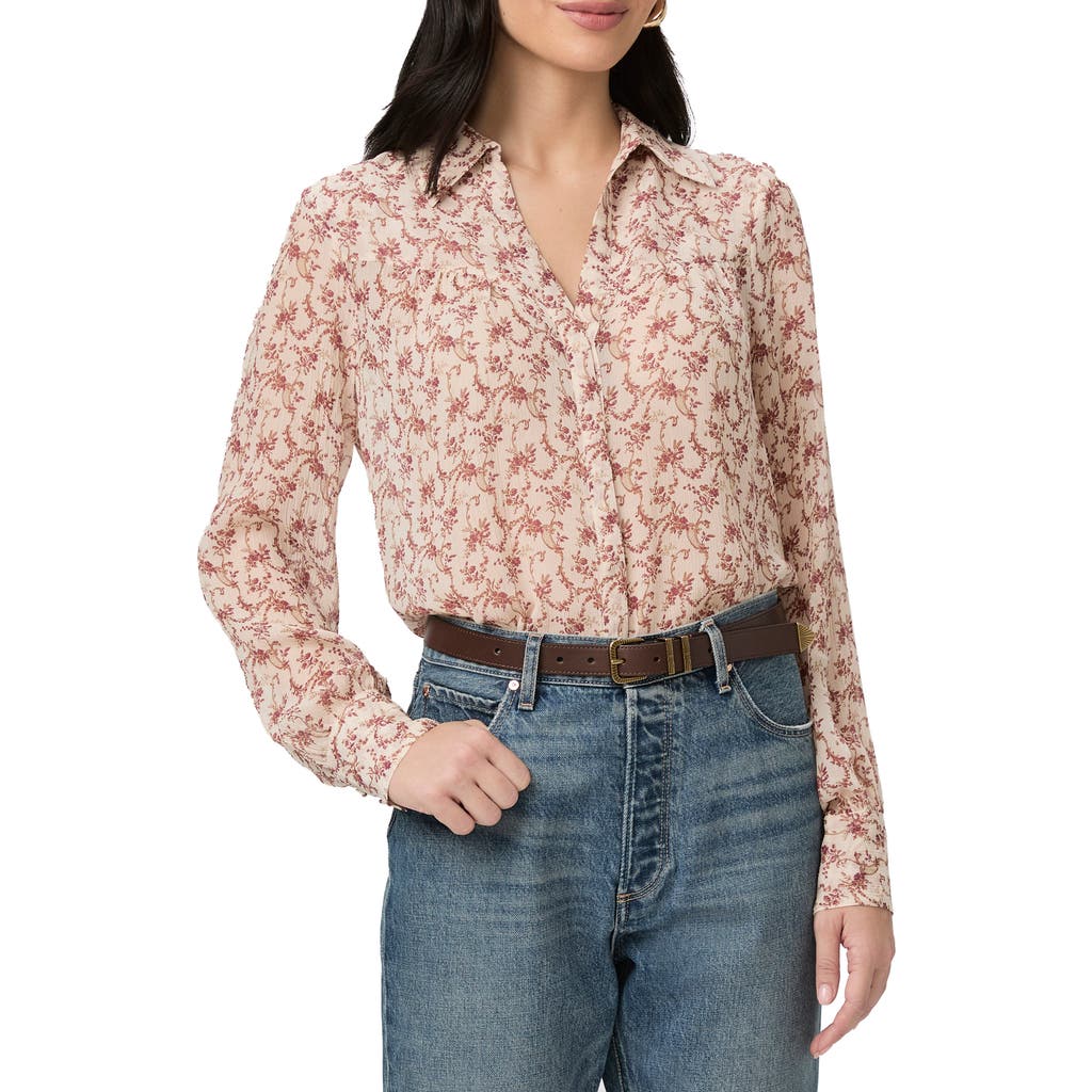 PAIGE PAIGE GARDENER FLORAL SILK BUTTON-UP SHIRT