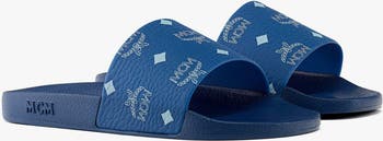 Women's Monogram Print Rubber Slides
