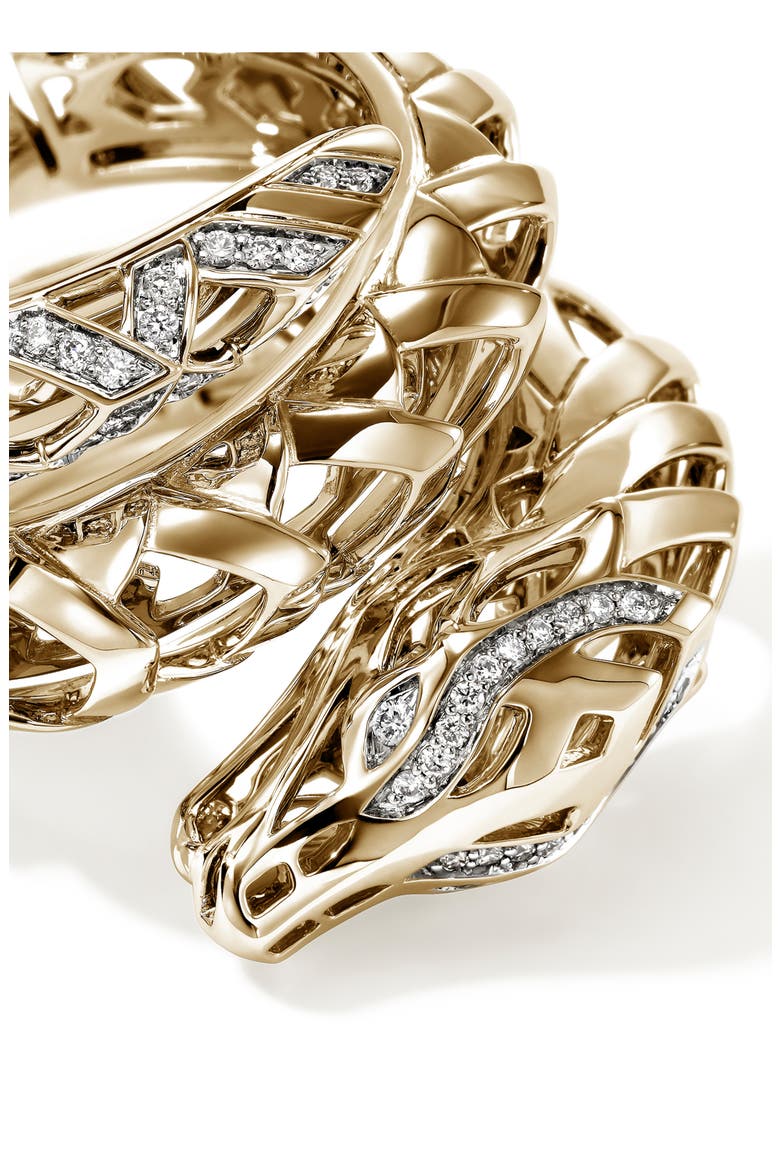Naga Ring in 14K Gold & Diamonds, Alternate, color, GOLD