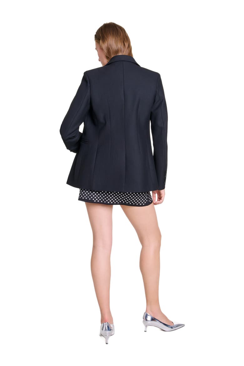Suit jacket with brooch, Alternate, color, Black