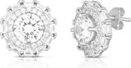 SPHERA MILANO Cubic Zirconia Double Halo Stud Earrings