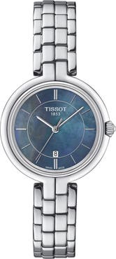 Tissot Flamingo Black Mother-of-Pearl Bracelet Strap Watch, 30mm