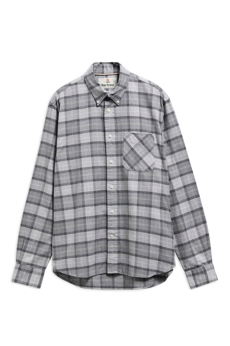 Mineral Tartan Authentic Button Down Shirt, Alternate, color, ICE GRANITE