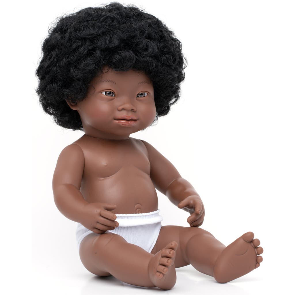 Miniland Baby Doll with Down Syndrome - 15" in Brown/brown  product