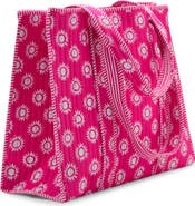 MANGO TEEN Sun Print Quilted Tote Bag