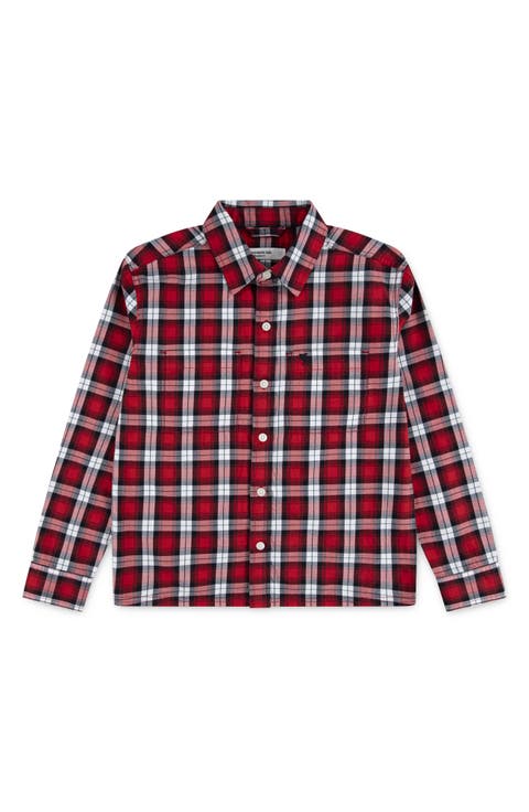 Kids' Plaid Flannel Button-Up Shirt (Little Kid & Big Kid)