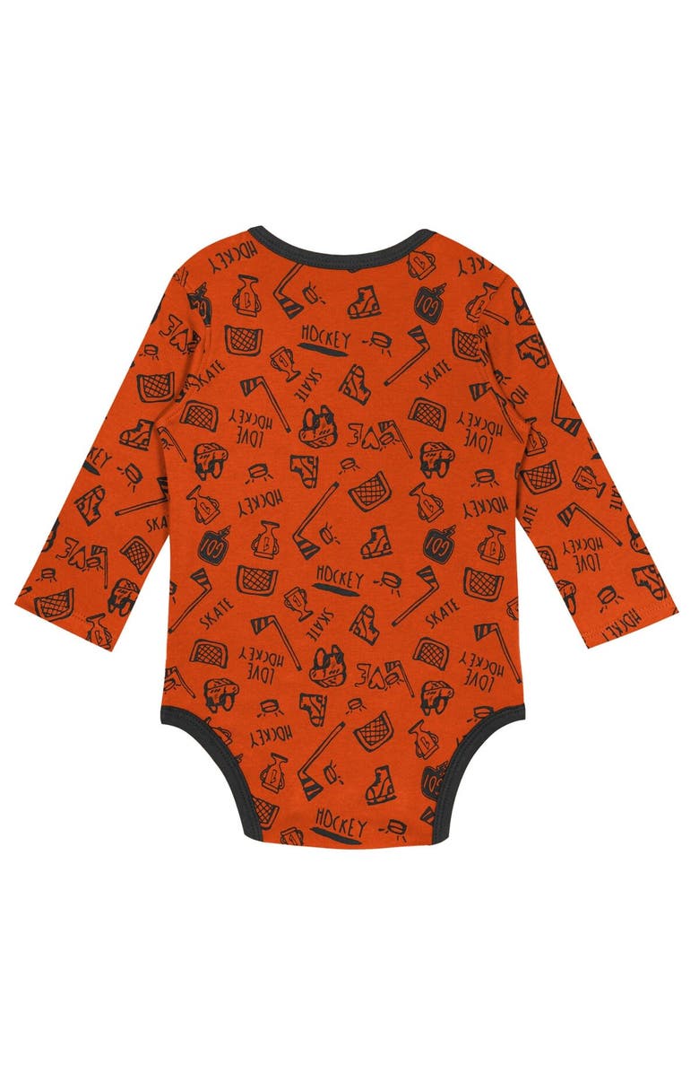 Outerstuff Infant Orange Philadelphia Flyers Dynamic Defender Long Sleeve Bodysuit, Alternate, color, 