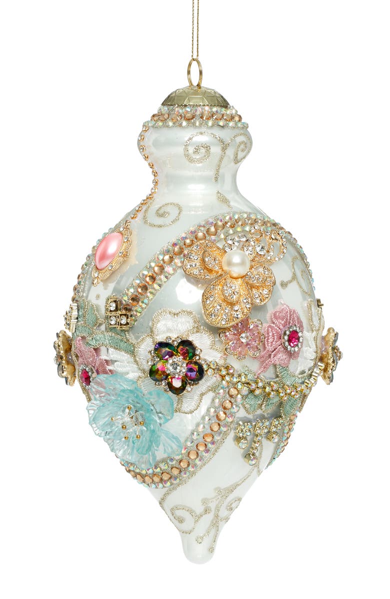 Mark Roberts Kings Jewel Fancy Finial Ornament, White, Main, color, White