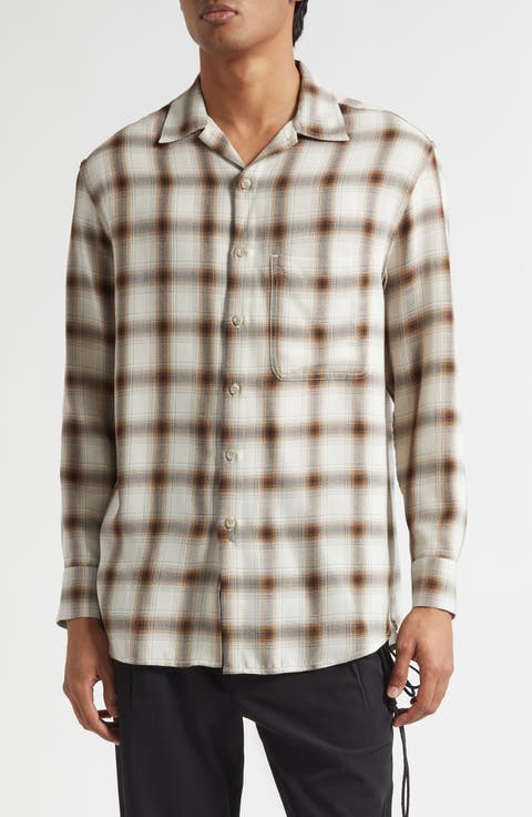 Oversize Plaid Button-Up Shirt