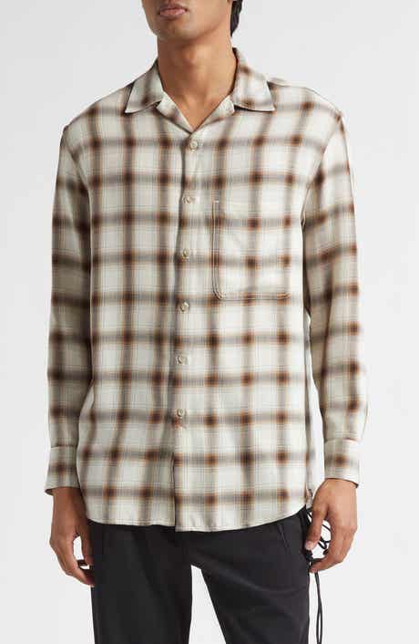 SONG FOR THE MUTE Oversize Plaid Button-Up Shirt
