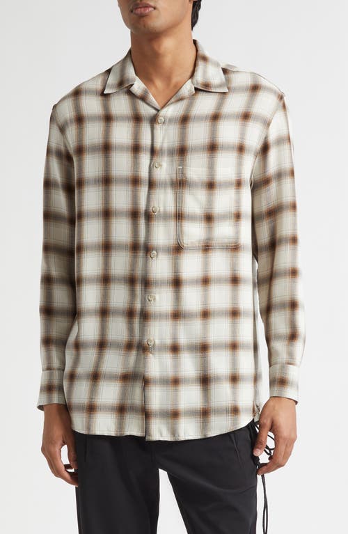 SONG FOR THE MUTE Oversize Plaid Button-Up Shirt in White  product